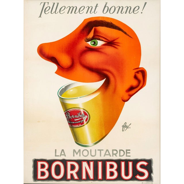 Capture a slice of mid-century French flair with this striking, original vintage 1954 French advertising poster, La...