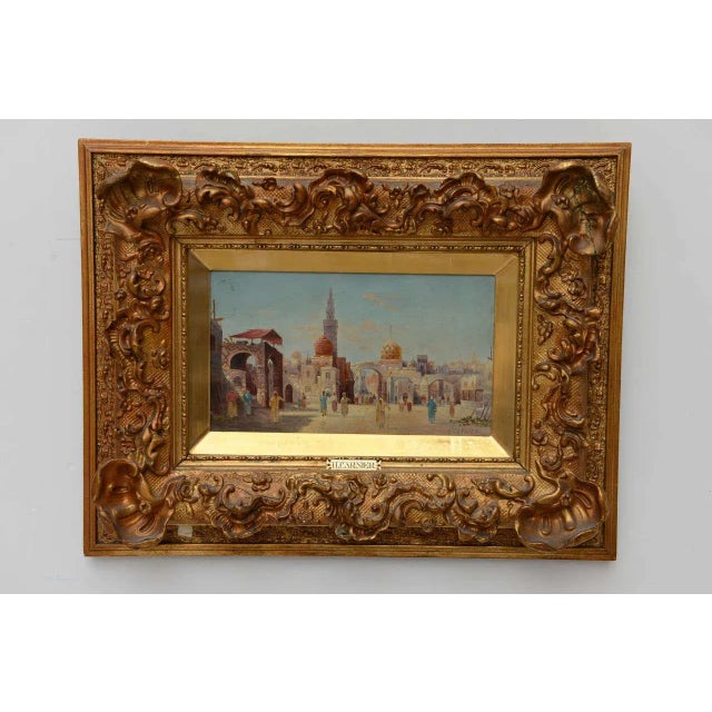 Karl Kaufmann Orientalist Oil Paintings- Period Gilt Frames-19th century - a Pair For Sale - Image 4 of 8