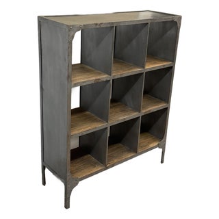 Restoration Hardware Industrial Metal Bookshelf For Sale