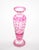 Mid-Century Modern Val Saint Lambert Pink Glass Vases Cut & Etched Decorated For Sale - Image 9 of 10