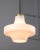 Mid-Century Pendant Lamp in White Glass and Brass For Sale - Image 9 of 12