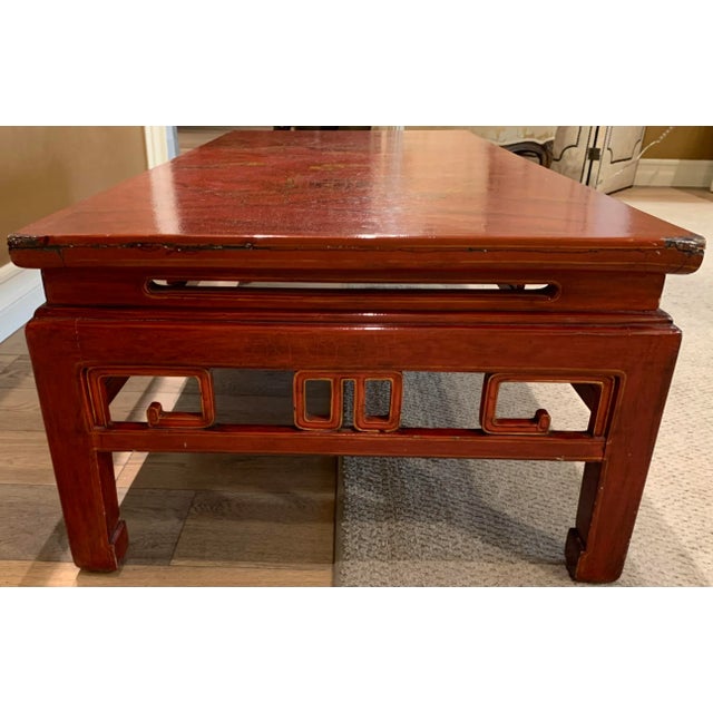 Mid 20th Century Vintage Chinese Red Lacquer Coffee Table Chairish