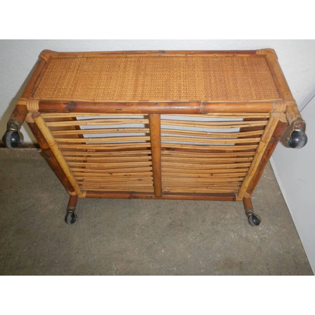 Rattan Trolley on Wheels For Sale - Image 3 of 11
