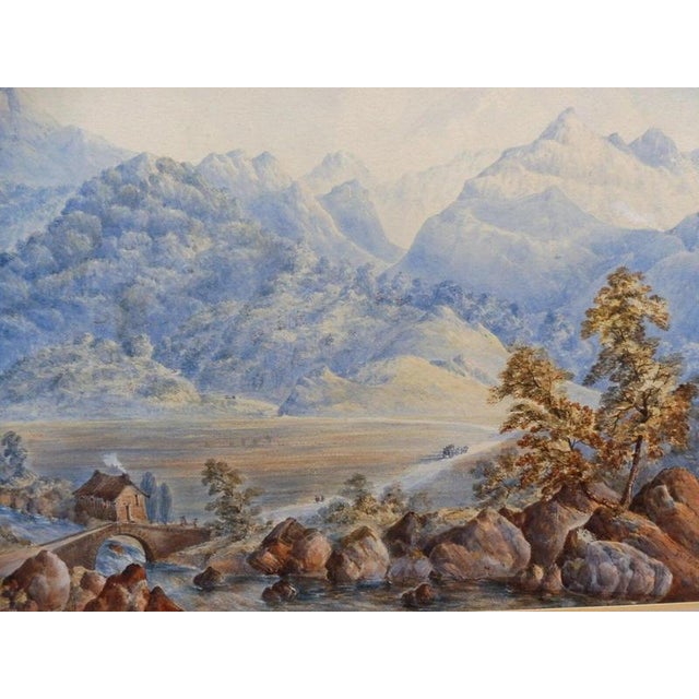 The glen, monogrammed am, scottish watercolour, 1863 material: watercolour on paper a charming scottish landscape...
