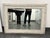 Embossed Geometric Pattern Wall Mirror For Sale - Image 4 of 12