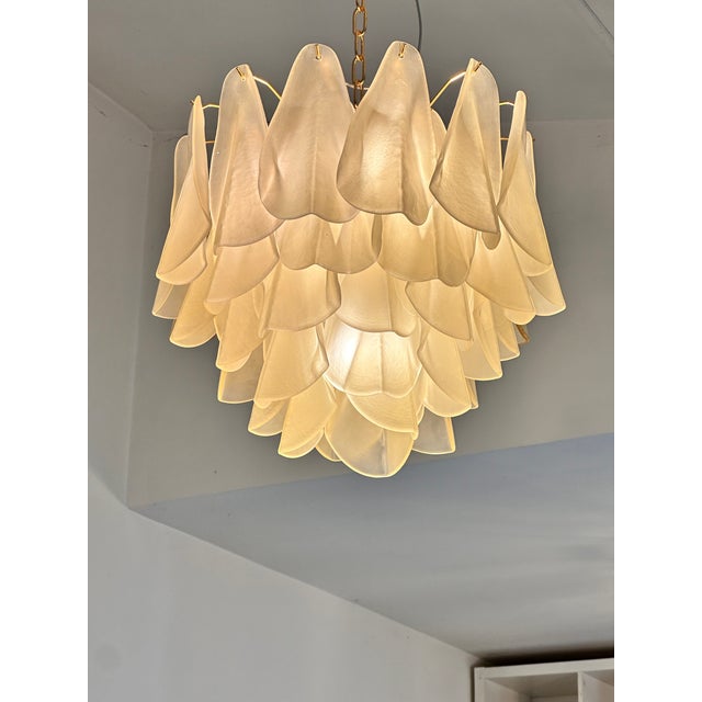 2020s Contemporary Modern Sanded Champagne "Rondini" Murano Chandelier by Simoeng For Sale - Image 5 of 8