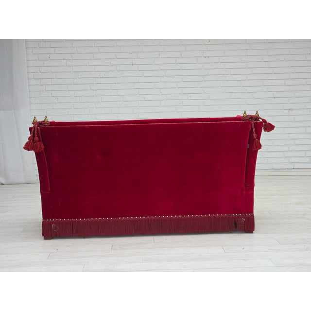 Spanish Sofa in Velour with Ash Legs, Denmark, 1970s For Sale - Image 14 of 18