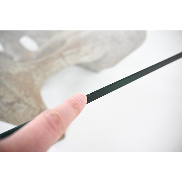 Glass Coffee Table attributed to Claudio Trevi, 1970s For Sale - Image 7 of 9