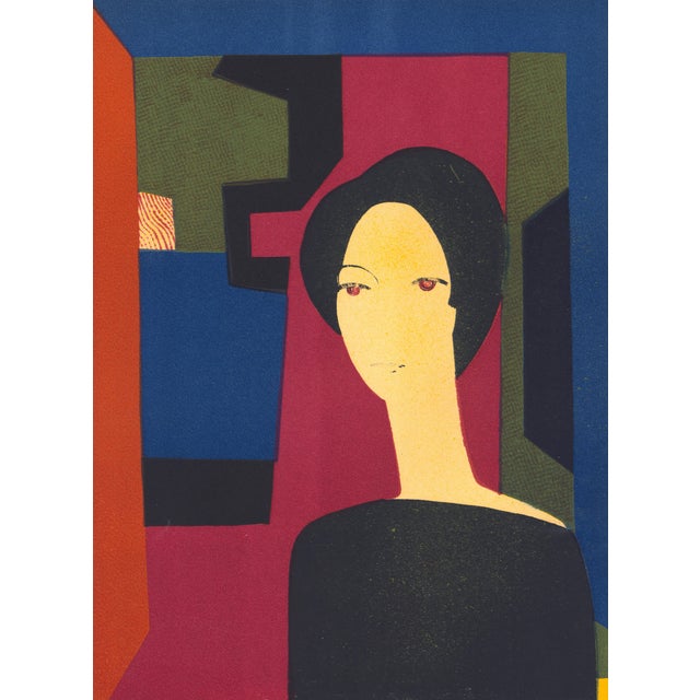 1974 Lithograph by André Minaux "Sicilienne" For Sale