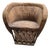 Vintage Mexican Child's Leather Equipal Barrel Chair With Pyrography Art For Sale