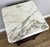Antique French Style Walnut Bedside Table with Marble Top For Sale - Image 10 of 12