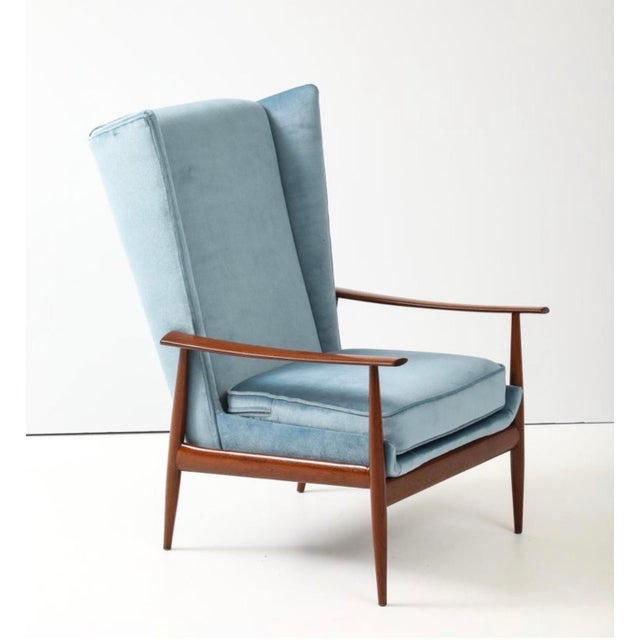 1950s 1950's Arne Vodder Attributed Wing-Back Teak Lounge Chair For Sale - Image 5 of 13