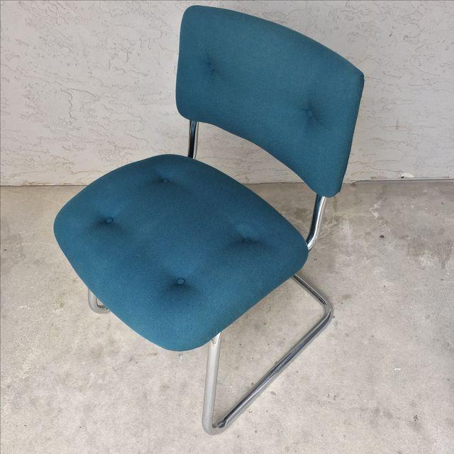 Vintage Steelcase Armless Turquoise Task Chair Chairish