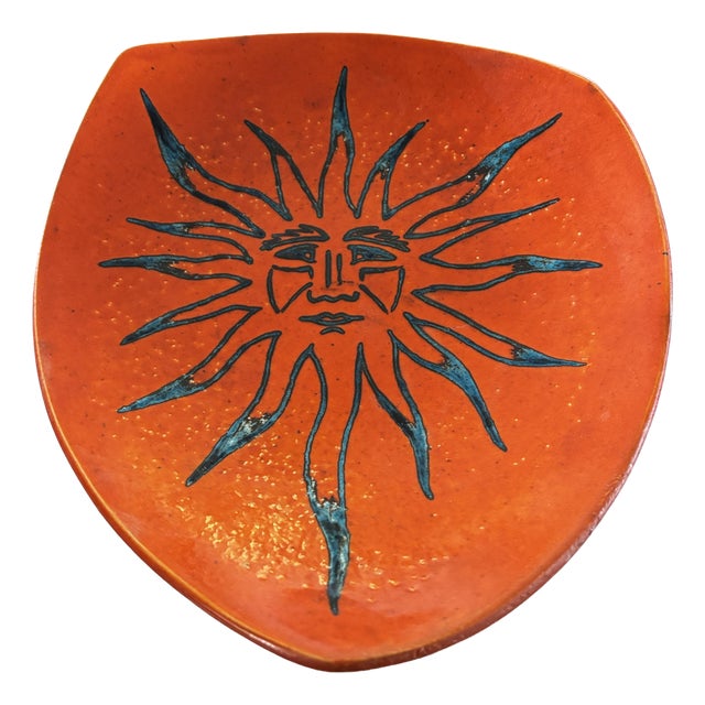 Large Ceramic Trinket Tray by Odette Guillot, France, 1956 For Sale