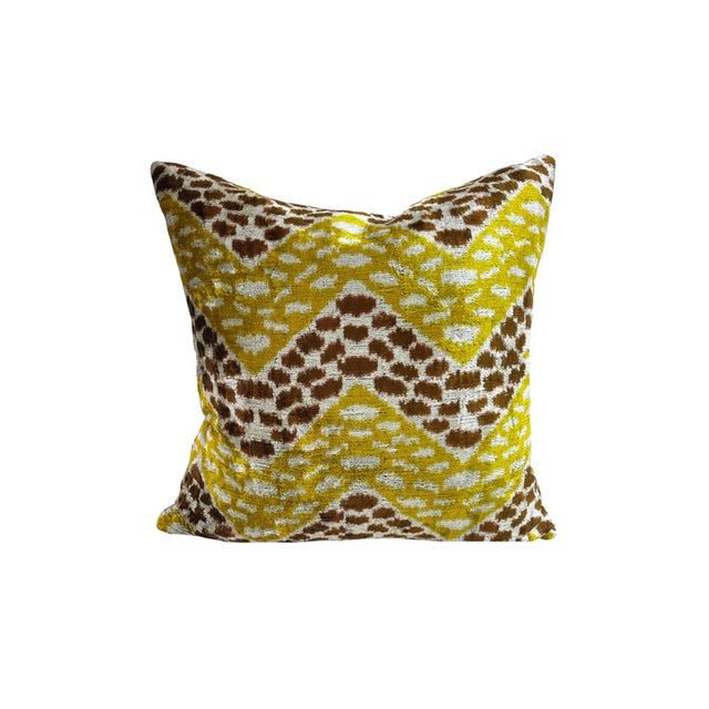 Silk Cushion Cover with Zigzag Speckled Design, 2000s For Sale - Image 11 of 11