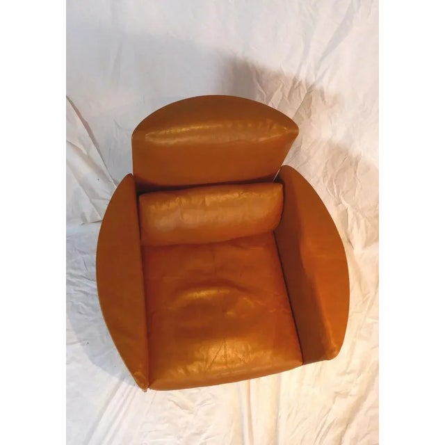 Cognac Leather Club Armchair, 1990s For Sale - Image 6 of 9
