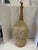 Mid-century modern cork and turned walnut lamp. Extra large and stature, cork is in good shape.