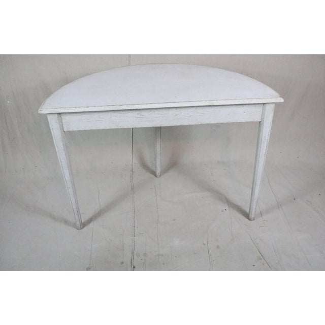 Swedish Gustavian Style Demi Lune Tables, a Pair For Sale - Image 11 of 11