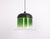 A special form of glass pendant designed by peill & putzler, manufactured in germany, circa 1970s. Wonderful green color...