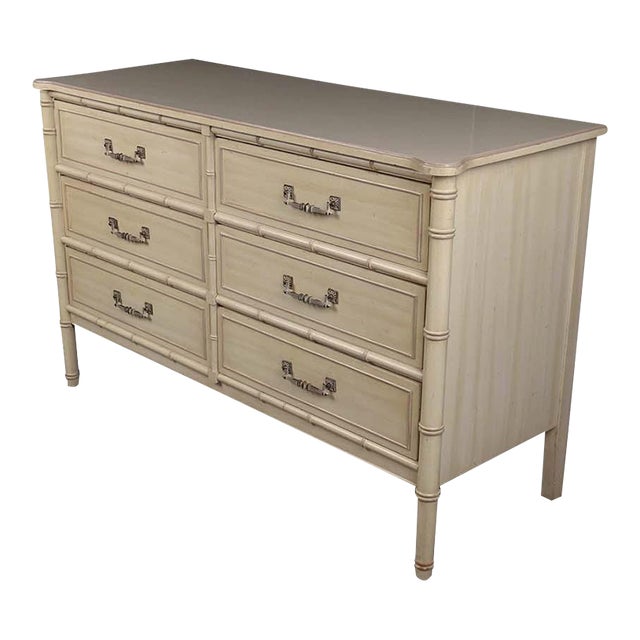 1960s Vintage Henry Link Faux Bamboo Dresser Chairish