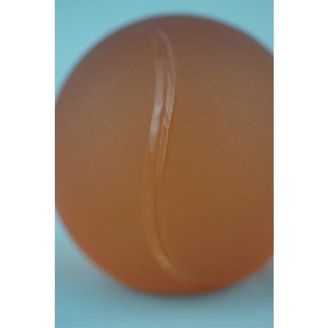 Orange Sandblasted Murano Glass Tennis Balls Paperweights from La Murrina, Italy, 1970s, Set of 2 For Sale - Image 15 of 18