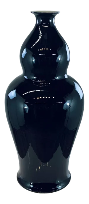 Modern Fine Chinese Black Glaze Porcelain Vase