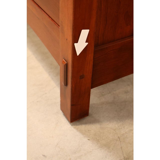 Stickley Mission Collection Pair Of Cherry Three Drawer Nightstands For Sale - Image 17 of 18