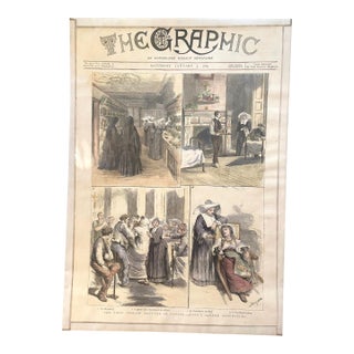 Antique Print, Graphic Weekly, the First Italian Hospital in London, Color, 1889 For Sale