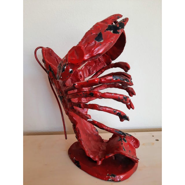 Figural Cast Iron Lobster Wine Holder For Sale - Image 9 of 13