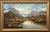 River Landscape with Highland Cows & Sheep in the Scottish Mountains 1985 Circa For Sale