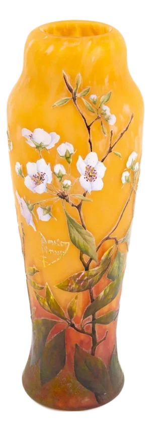 Daum Nancy Cameo and Enameled Art Glass Vase