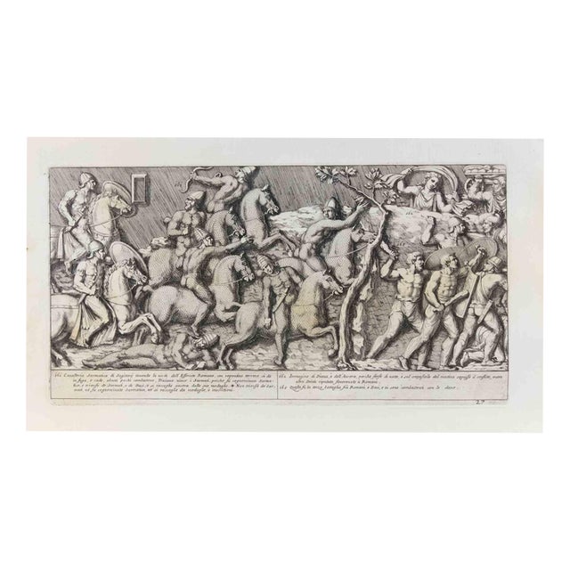 Pietro Bartoli, Scene from Trajan’s Dacian Campaigns, Etching, 1672 For Sale