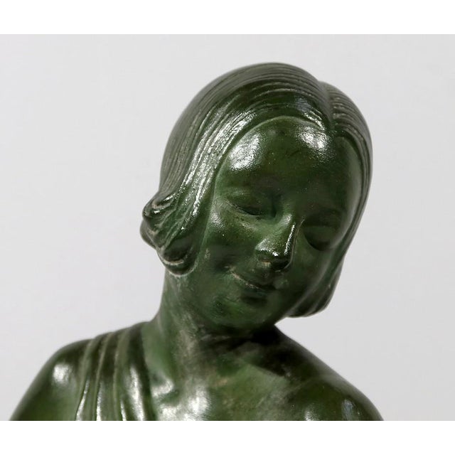 Sculpture Materials Art Deco Sculpture of La Demoiselle et le Chevreau by A. Godard, Early 1900s For Sale - Image 7 of 18