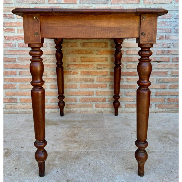 French Country Pine Worktable in Oak, 1920s For Sale - Image 9 of 18