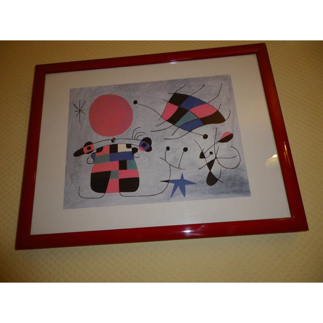 Joan Miró, Surrealist Figure and the Sun, Lithograph, Framed For Sale - Image 9 of 13