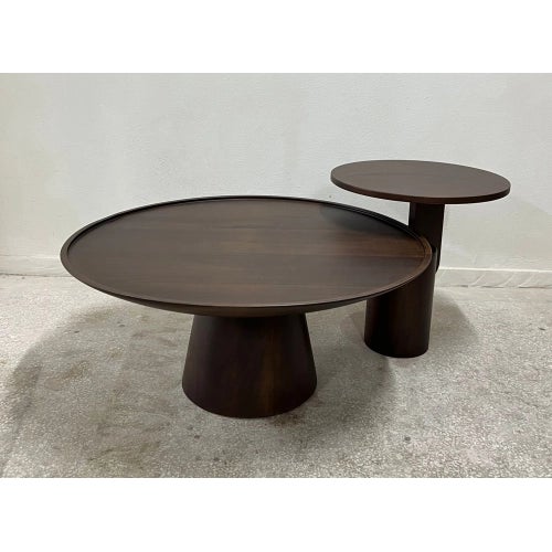 Solid Beech Tree Round Coffee Table For Sale - Image 4 of 6