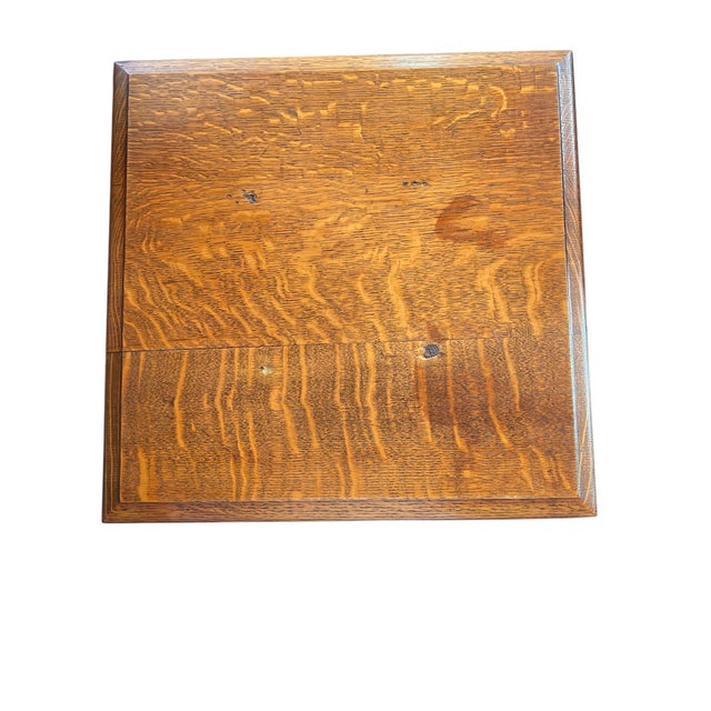 Early 20th Century Antique Victorian Oak Spool Leg Two Tier Drink Side Table For Sale - Image 5 of 5