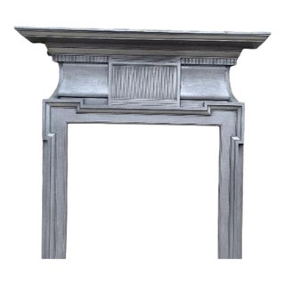 Antique Victorian Edwardian Cast Iron Fireplace Surround For Sale
