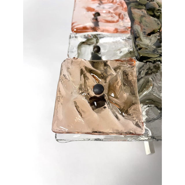 Metal Mid-Century Venini Murano Patchwork Wall Lights 'Cheerio' - a Pair For Sale - Image 7 of 11