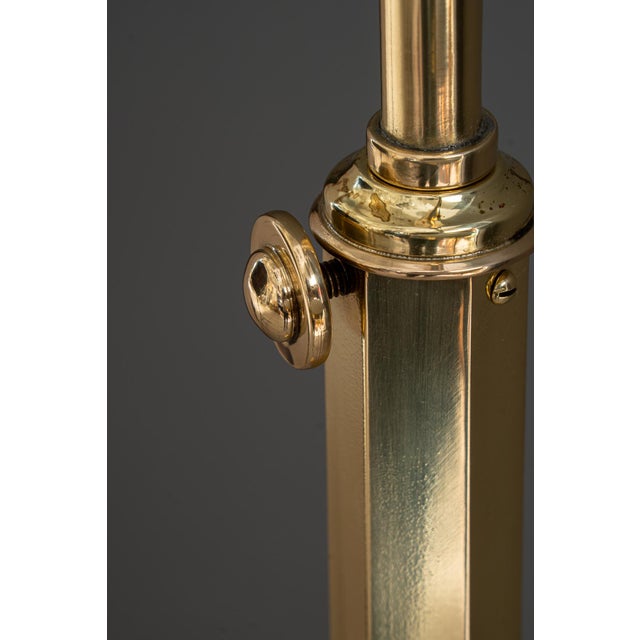 Height-Adjustable Swivel Floor Lamp with Opal Glass Shade, Vienna, Austria, 1920s For Sale - Image 9 of 18