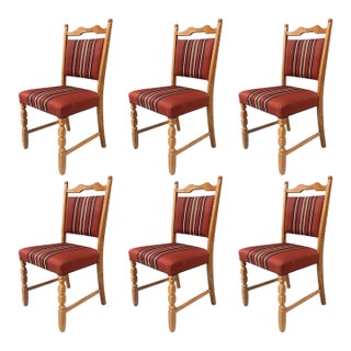 Henning Kjærnulf Attributed Oak Dining Chairs 1960s For Sale