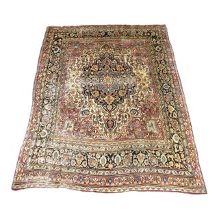 Hand-Knotted Antique Persian Carpet.9'x 11'6" For Sale