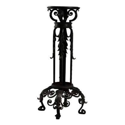 Wrought Iron Vase Holder Column For Sale