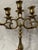 Hollywood Regency Vintage Heavy Solid Brass 5-Arm Candleabra - Ornate Taper Candle Holder Centerpiece For Sale - Image 3 of 3