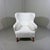 Very nice arm chair, Sweden. Comfortable spring coiled seat, new furnished with white boucle fabric.