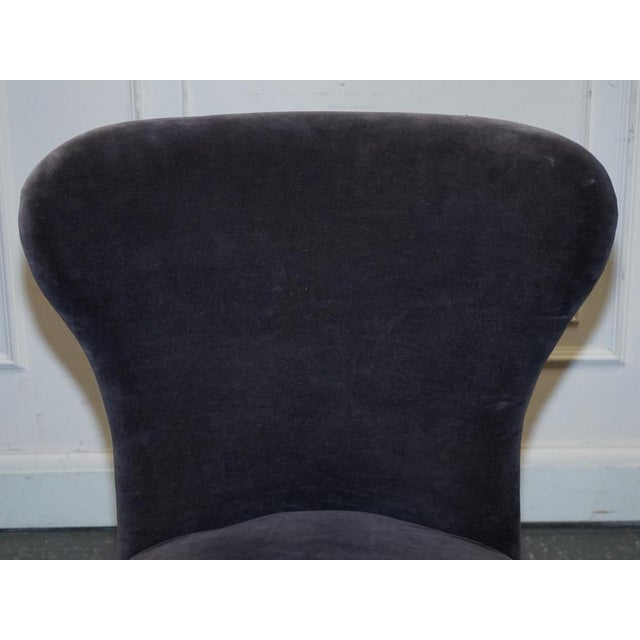 Vintage Richmond Desk or Dining Chair in Navy Velvet with Studs from Halo For Sale - Image 16 of 18
