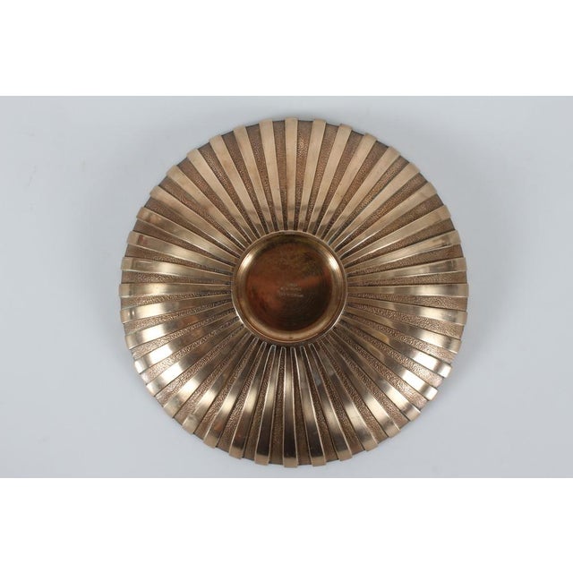 Metal Large Art Deco Bronze Dish with Verdigris Green Patina, 1940s For Sale - Image 7 of 9