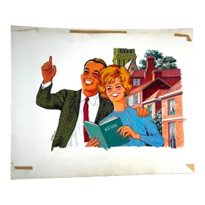 1950s Mid-Century "Travel" Original Painting