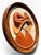 Traditional Vintage 1975 Duncan Ceramic Erma Gilliland Duncan Lady With Bow Wall Plaque For Sale - Image 3 of 6