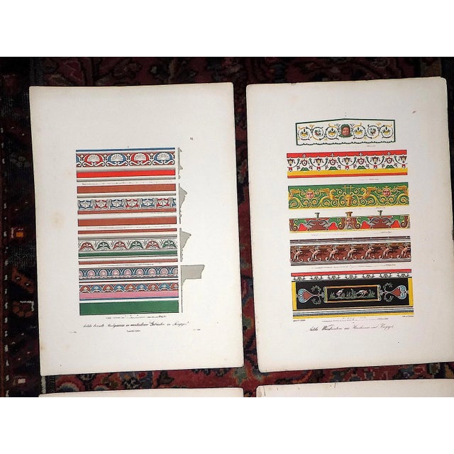 This set of nine (9) antique 18th century large folio size hand colored (period hand coloring) lithographs (each color was...